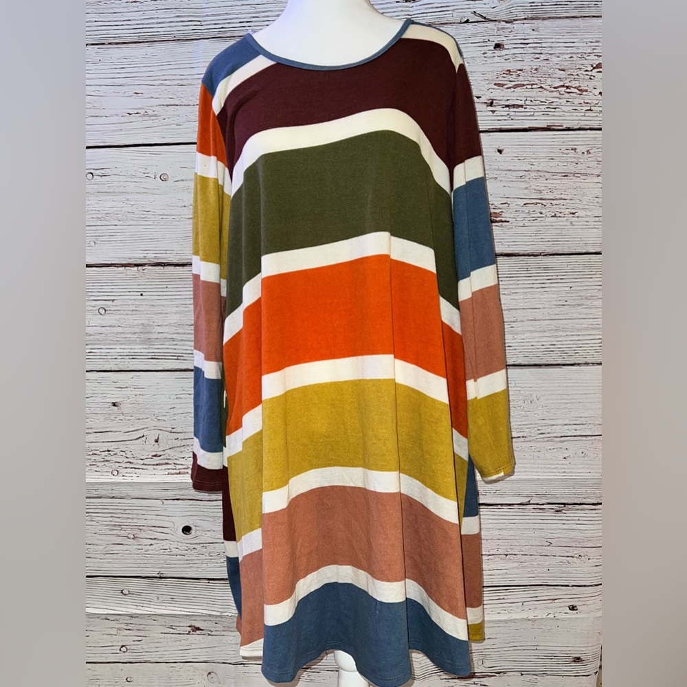 NWOT, 2X, Now N Forever DRESS w/pockets! THINK FALL! Beautiful colors